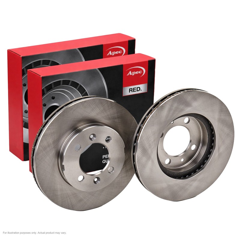 2x APEC Front Brake Discs For ROVER 100 / METRO Hatchback 76kW/103HP/1396cc