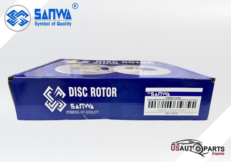 SANWA REAR BRAKE ROTOR VENTED & GEOMET COATED 308mm FOR NISSAN MURANO 13-24 3.5L gallery