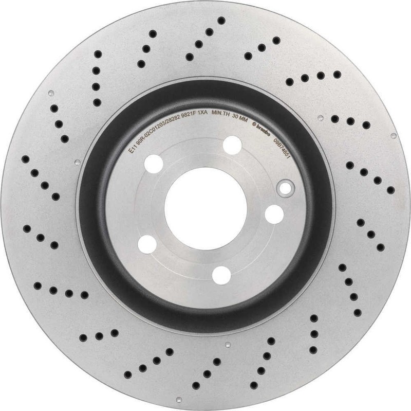 Disc Brake Rotor-Premium UV Coated OE Equivalent Rotor Brembo 09.B746.51