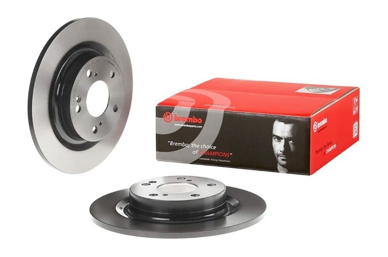 Brembo 08.D713.11 Prime UV Coated Solid Brake Rotors – Rear Pair
