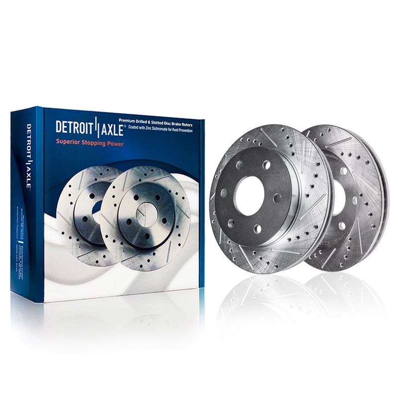 6pc Rear Drilled Rotors + Brake Calipers & Brake Pads for Silverado Sierra 1500 gallery