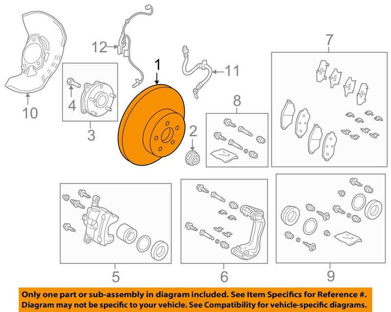TOYOTA OEM 18-22 C-HR Front Suspension Brake Components-Rotor 43512F4010