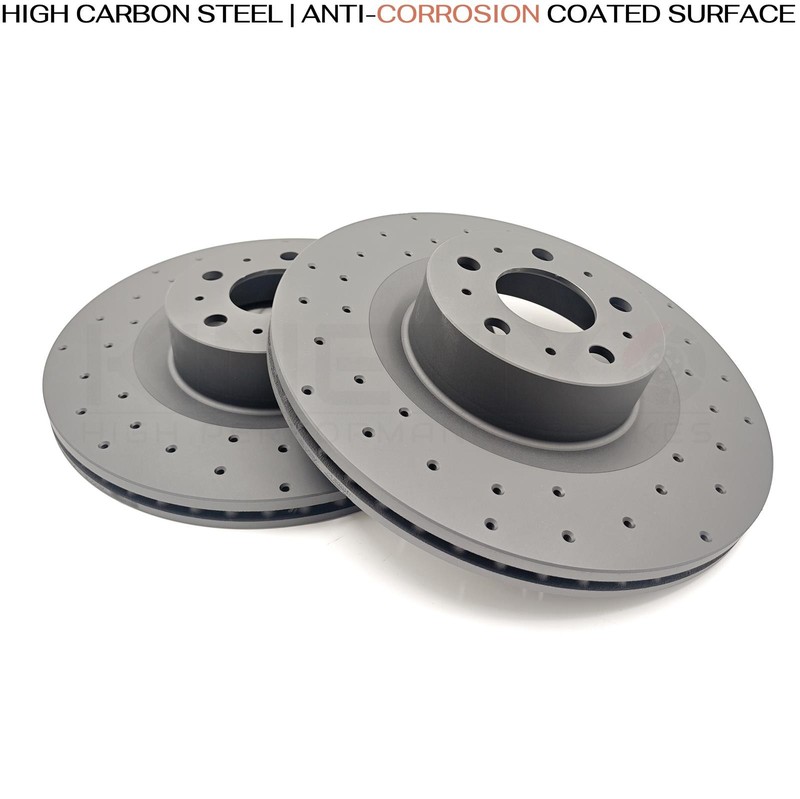 FOR TESLA MODEL Y PERFORMANCE DRILLED FRONT REAR BRAKE DISCS PADS 335mm 335mm gallery