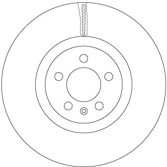 2X DF6983S TRW Brake Disc for VW
