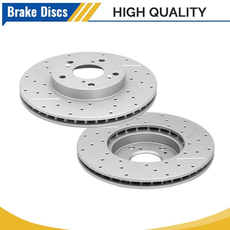 For 1998-2024 Honda Civic Accord Element Acura CSX/ILX Front Drilled Brake Rotor