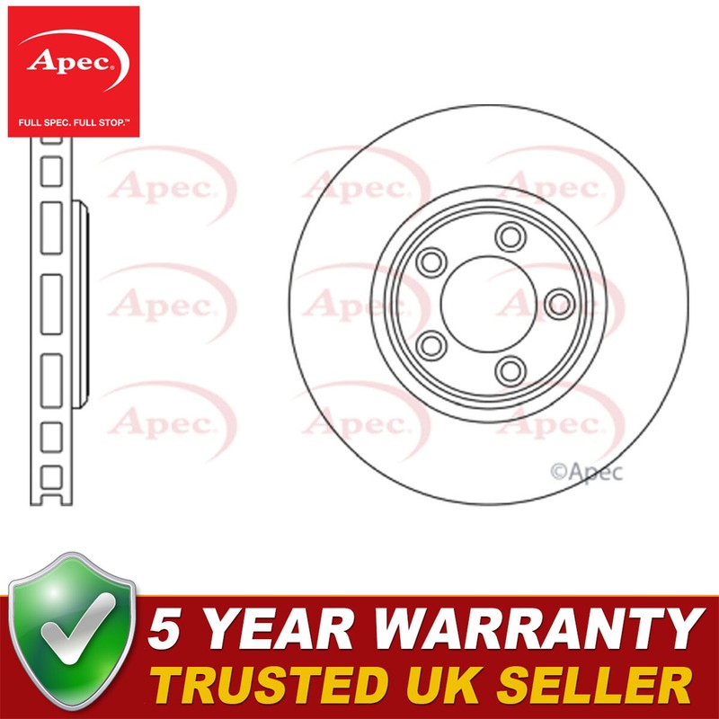 Apec Front Brake Disc Fits Jaguar S-Type 1999-2007 XJ 2003-2008 #2 XR858130