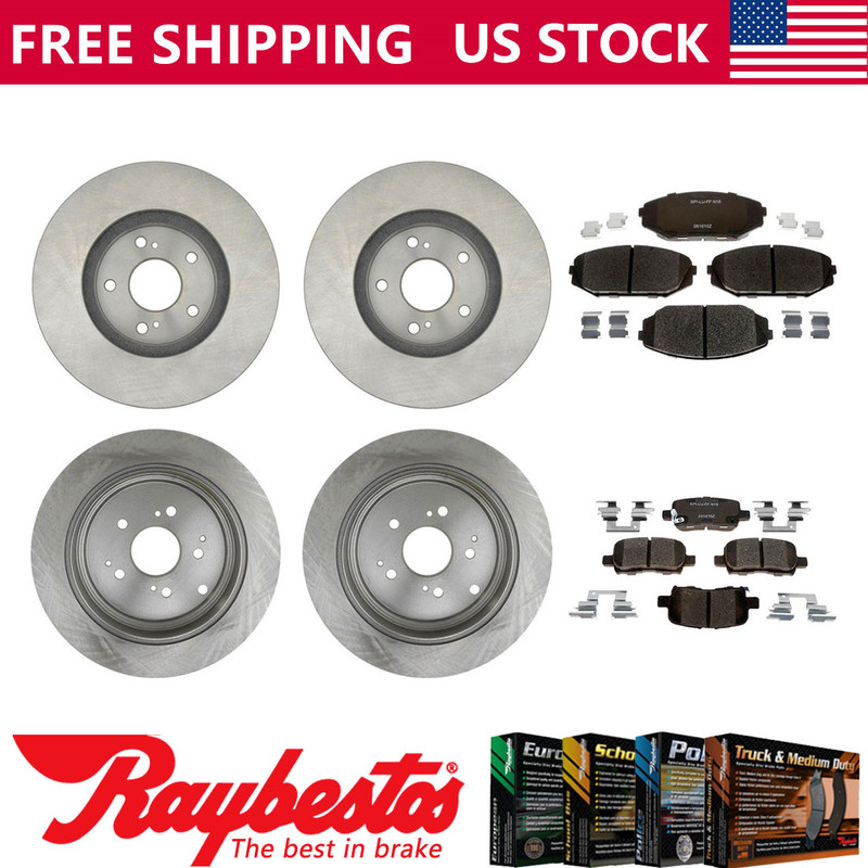 For 2001-2002 Acura MDX Front Rear Brake Rotors & Ceramic Brake Pads – Raybestos