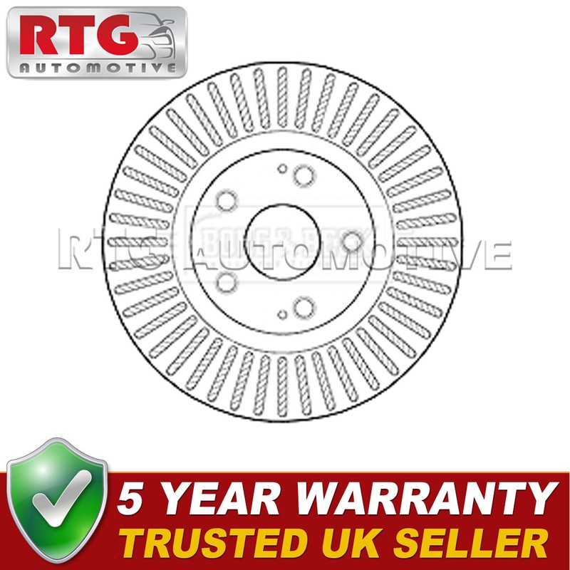 Front 1x Brake Disc Fits Toyota Corolla Avensis 1.6 1.8 2.0 D 2.2 435120F010