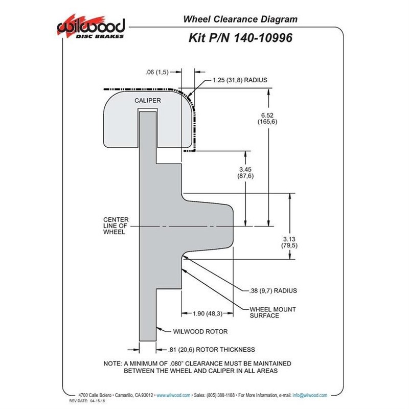 Wilwood 140-10996-D FDLI Pro Series 11 Front Disc Brake Kit, 64-74 GM gallery