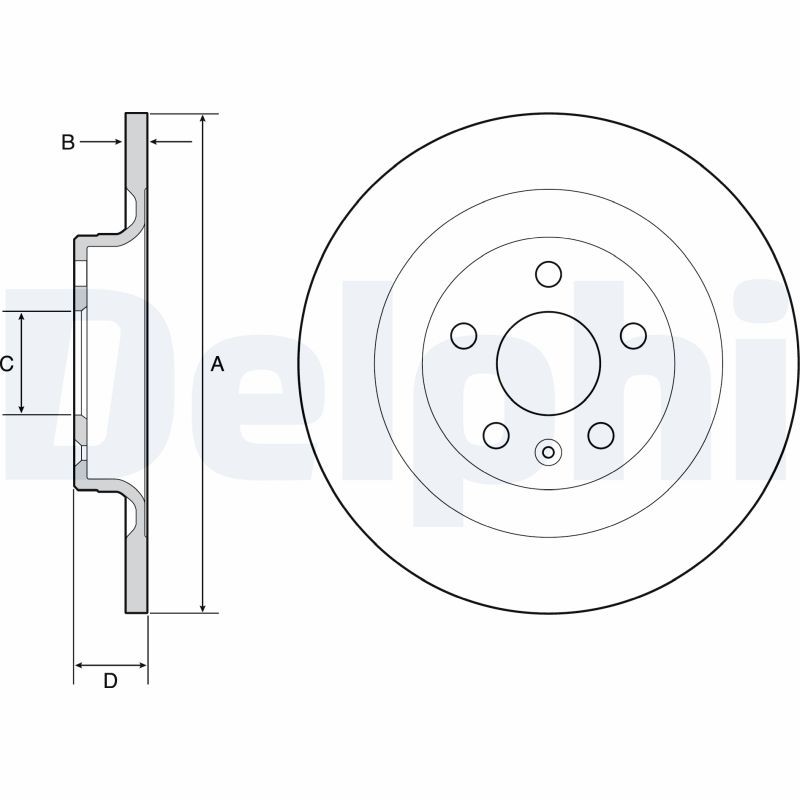 Delphi BG4950C Brake Disc for Volvo, Volvo Asia