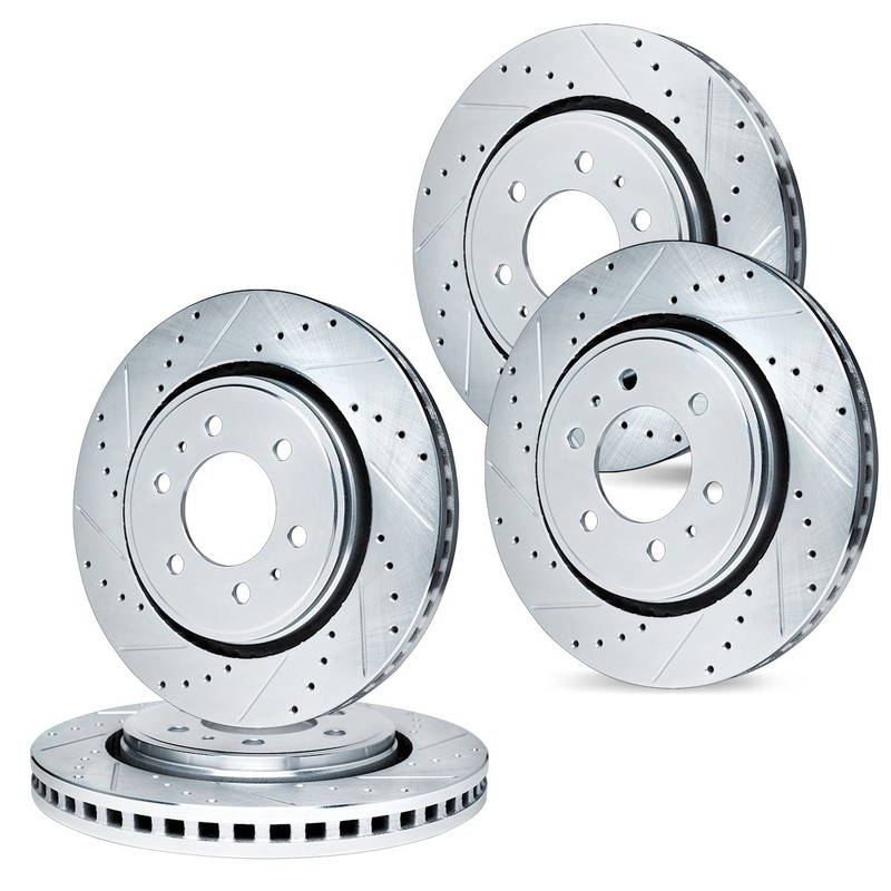 WGPN2-76013 R1 Concepts 4-Wheel Set Brake Discs Front & Rear for 4 Runner GX460