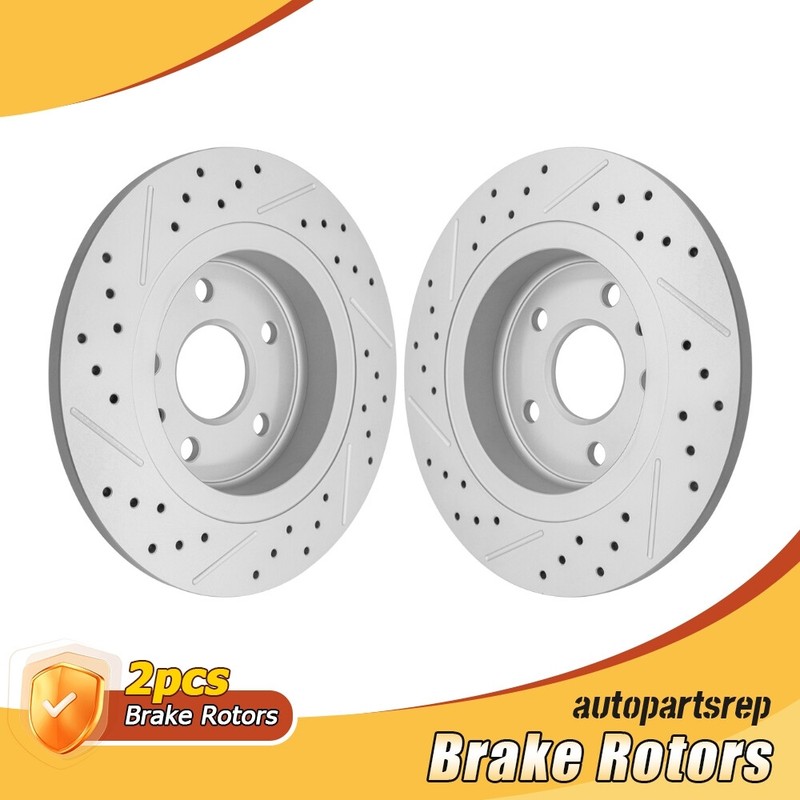 268mm Rear Drilled Brake Rotors for 2013-16 Chevy Cruze Sonic Trax Buick Encore