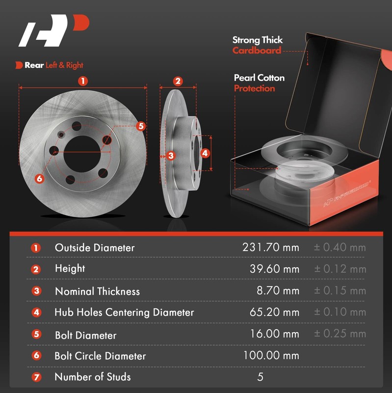 A-Premium Front & Rear Disc Brake Rotors & Ceramic Pads for VW Jetta Golf Beetle gallery