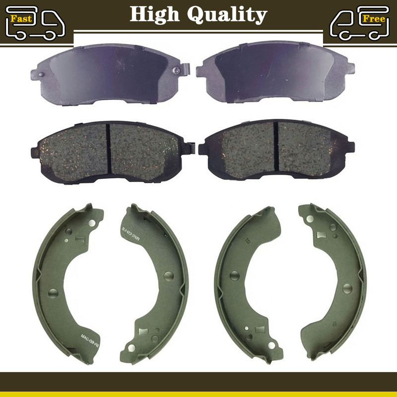 OEM Front Pads & Rear Shoes For 2000-2001 Nissan Sentra Lifetime Warranty