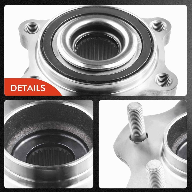 Rear Disc Rotors & Pads + Wheel Hub for Nissan Murano Pathfinder INFINITI AWD gallery