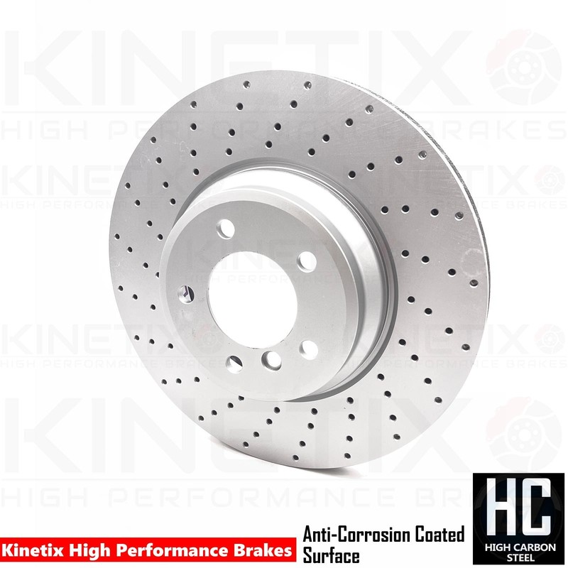 FOR BMW 330d 335i 335d FRONT DRILLED BRAKE DISCS PADS WEAR WIRE SENSOR 348mm gallery