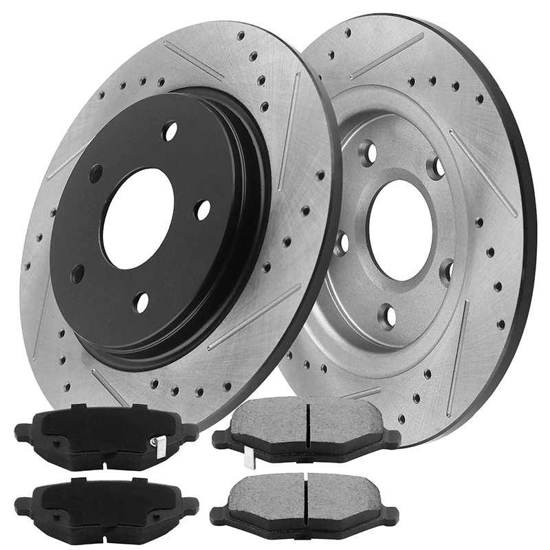 For Honda Pilot Brake Rotors with Pads Rear Disc Brake Kits 5 Lugs 313mm 2003-08