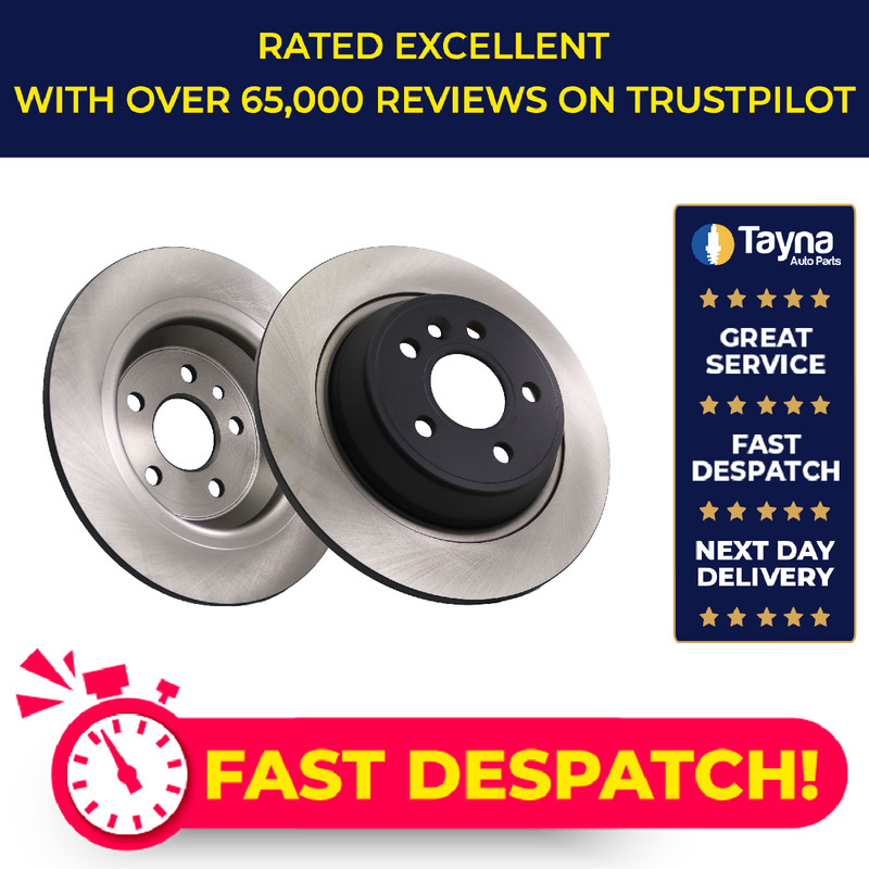 2x Brake Discs Pair Solid fits FORD GALAXY Mk2 TDCi Rear 06 to 15 302mm Set NAPA