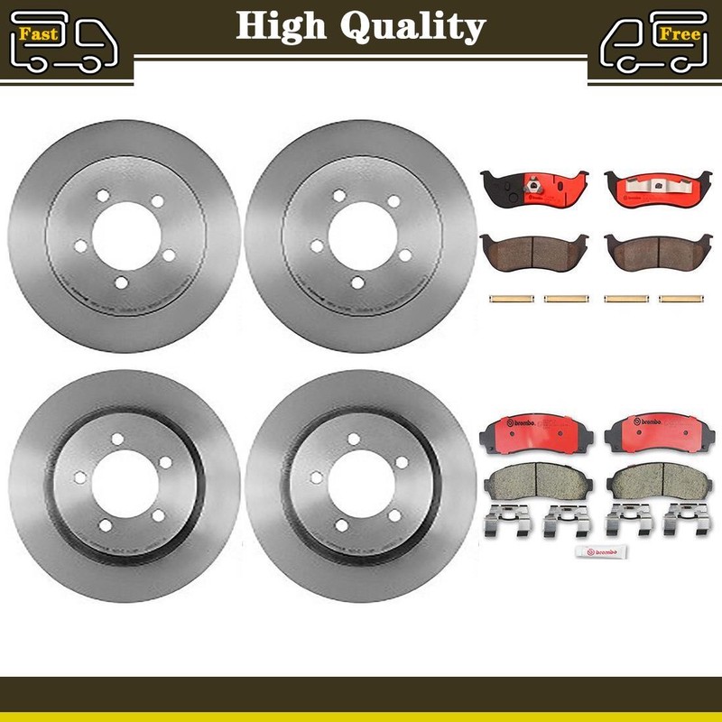 Brake Pads Rotors Set Front Rear Fits Ford Explorer 4.6L 4.0L