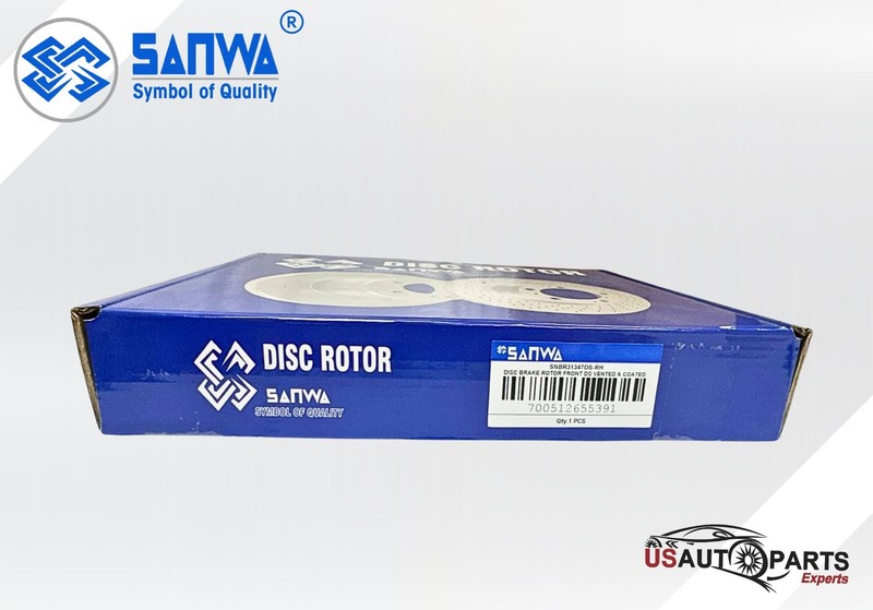 SANWA FRONT R-H BRAKE ROTOR VENTED & COATED GEOMET D&S 300MM ACURA ILX 02-15 gallery
