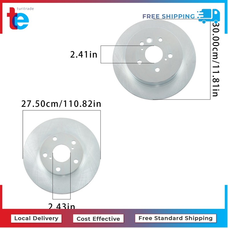 For Toyota RAV4 2004 2005 Front & Rear Disc Brake Rotors and Ceramic Brake Pads gallery