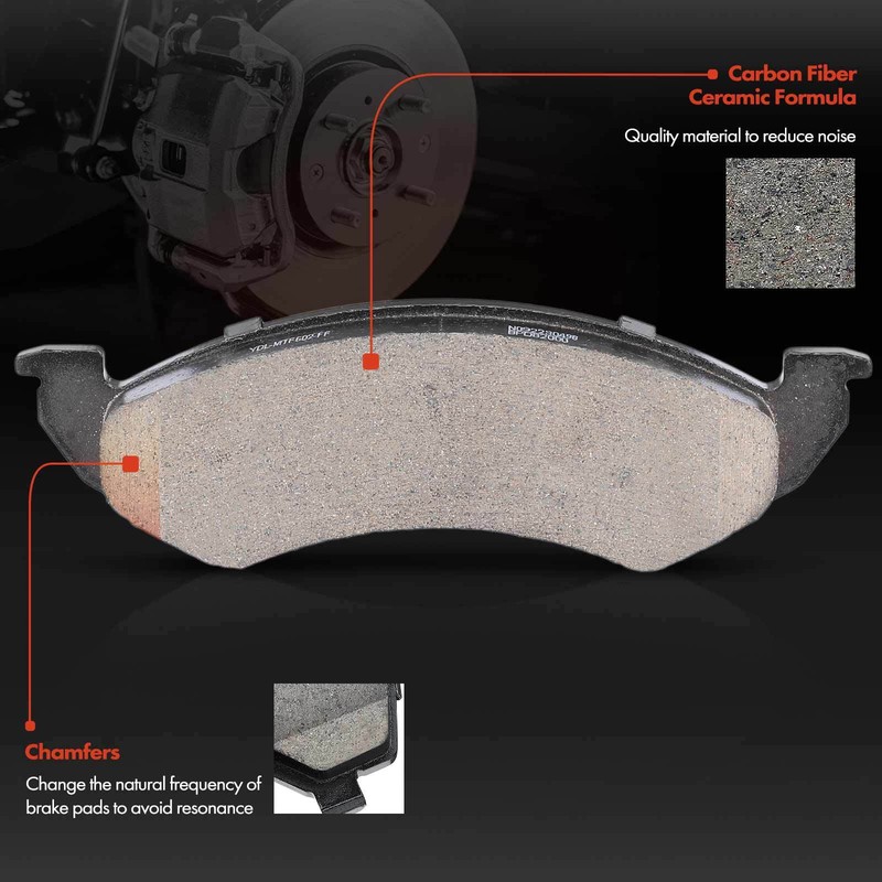Front Drilled Brake Rotors + Brake Pads for Dodge Dakota Durango 2000 2001 2002 gallery