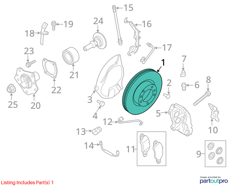 Porsche Boxster Cayman Front Left & Right Brake Disc Rotor Set 2017 - 2024 OEM gallery