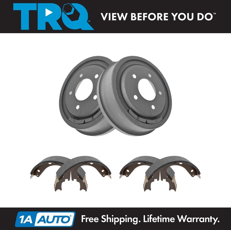 TRQ Rear Brake Shoes & Drums Kit Set for Ford Bronco F150 E150 Van
