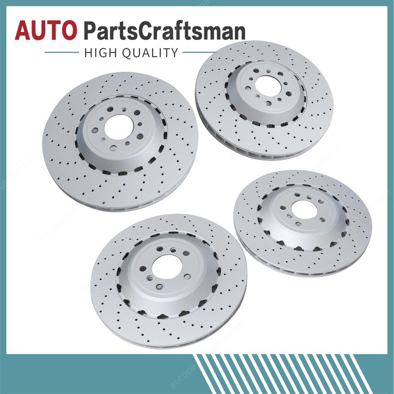 Fits For BMW M5 M6 F06 F10 F12 Set of 4 Vented & Drilled Brake Disc Rotors US