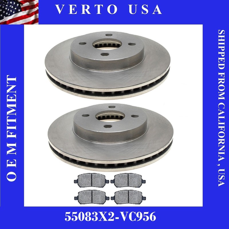 Front Brake Rotors & Ceramic Pads For Chevy Cobalt, 256 mm 4 Lugs