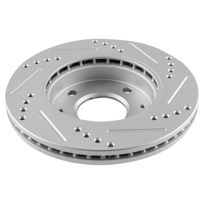 Front Performance Drilled Slotted Brake Rotor & Ceramic Pad Kit gallery