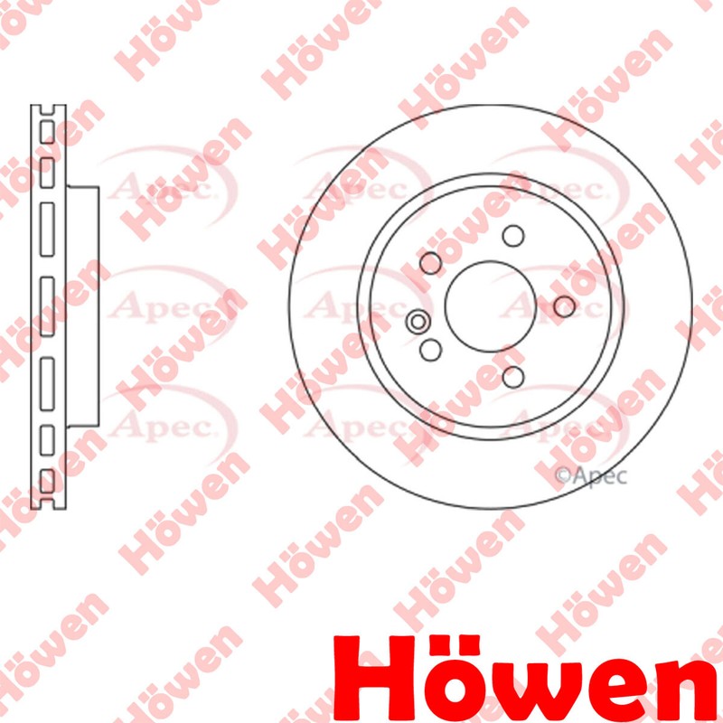 Fits Mercedes M-Class 1998-2005 2.7 CDi 3.2 4.3 Brake Disc Front Howen