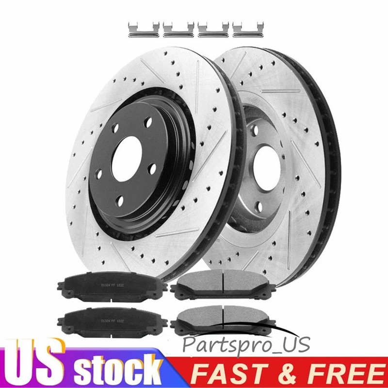 12.6″ Rear Drilled Rotors Pads for Charger Chrysler 300 Dodge Magnum Challenger