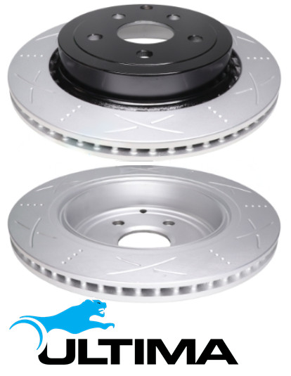 SLOTTED REAR DISC BRAKE ROTOR SET FOR HOLDEN COMMODORE VE L76 L77 L98 6.0L V8