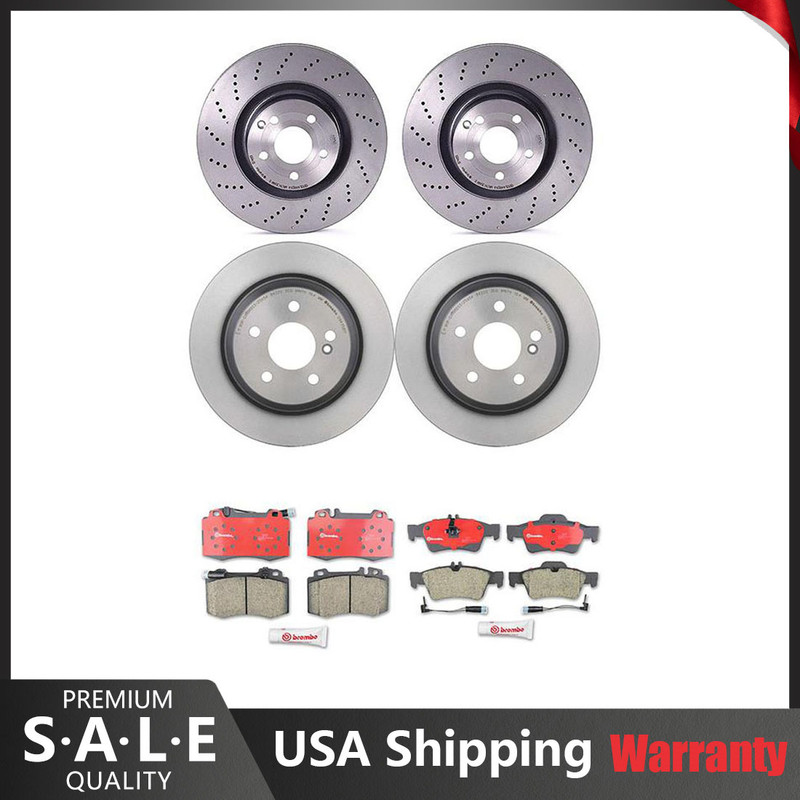 Front Rear Brembo Brake Kit Disc Rotors Ceramic Pads For MB W212 C207 Sport Pkg