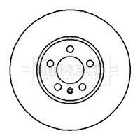 Borg & Beck BBD5060 Front Brake Discs Pair 288mm Vented Fits VW Golf Passat gallery