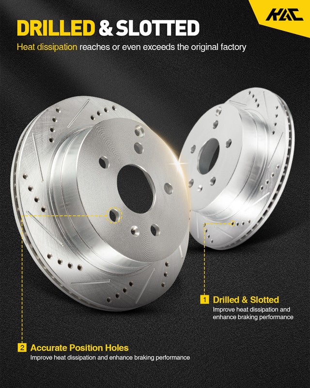 2pcs Front Drilled Brake Rotors For GMC Acadia 07-16; Buick Enclave 08-17 55150 gallery