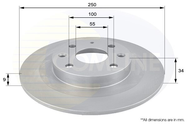 Comline Rear Brake Disc Fits Mazda MX-5 1990-2005 MX-3 1991-1998 323 1989-19� #1 gallery