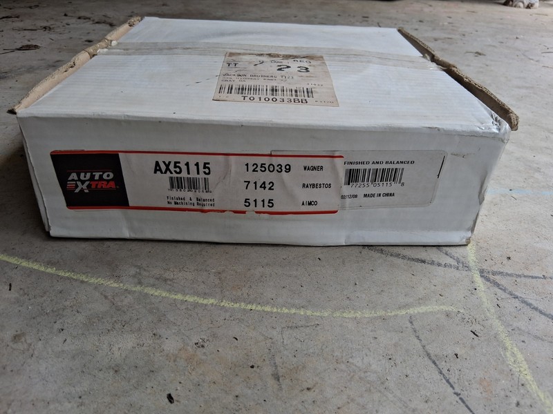 Auto Extra P/N AX5115 Front Disc Brake Rotors New In Original Packaging (Set)