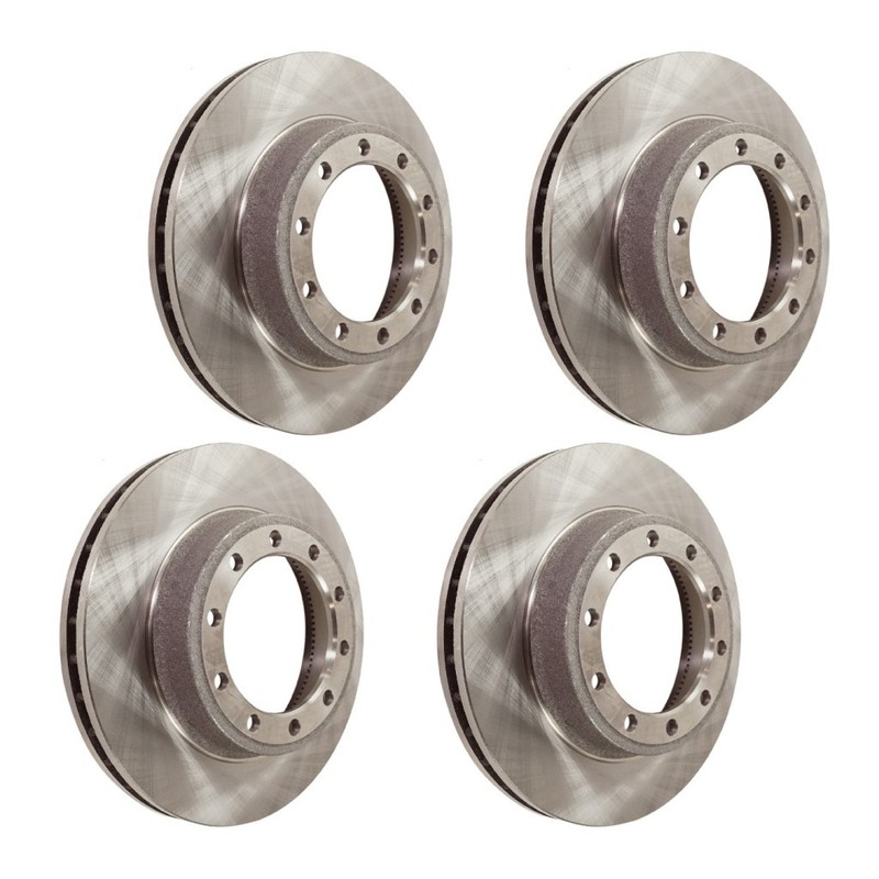 For Freightliner MT45 1998-2019 Brake Discs Front And Rear | Natural Disc Finish