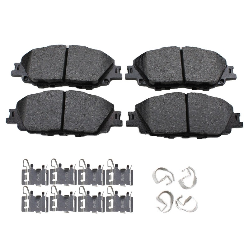 DuraGo Front Rotors Akebono ProACT Ceramic Disc Brake Pads Kit For Corolla SE gallery