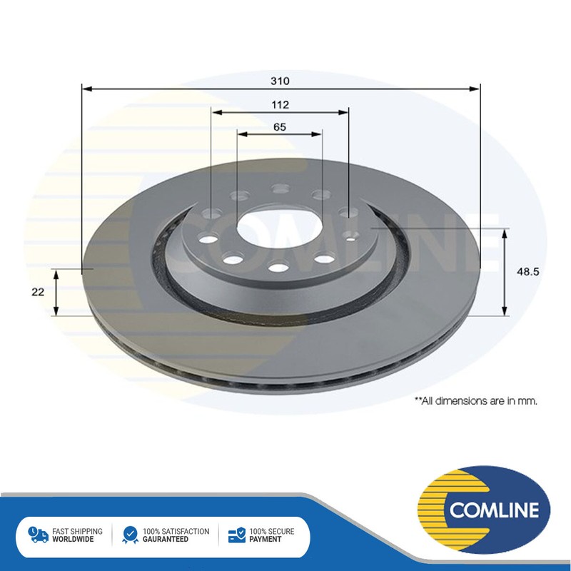 Fits Superb Yeti Golf Tiguan Allspace A3 Leon Brake Disc Front Rear Comline