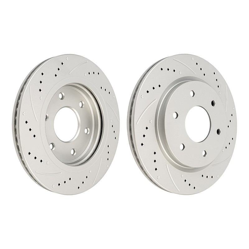 Pair Front Disc Brake Rotors for INFINITI QX56 2005-2006 Nissan TITAN 2005-2007