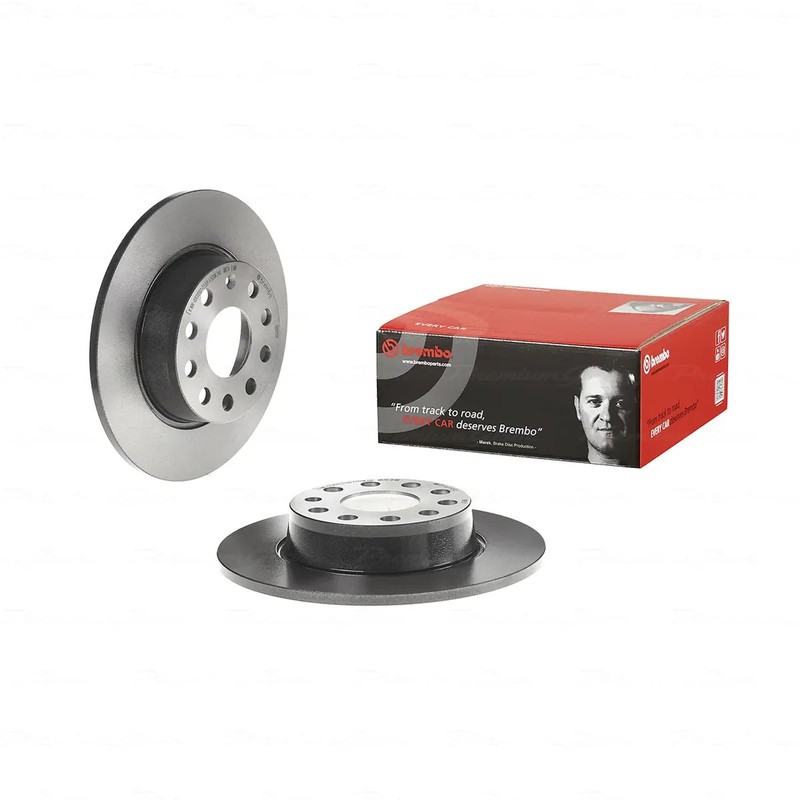 Rear Brembo UV Coated Disc Rotors+KDH Brake Pads 272mm for Audi A1 8X1 8XK 13-14 gallery