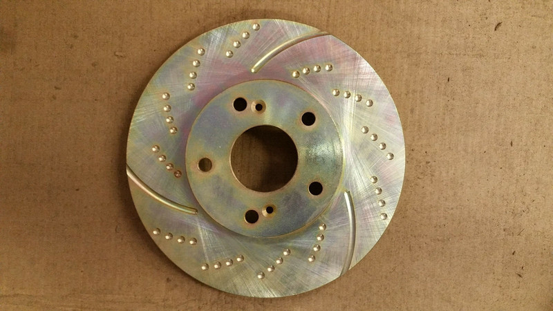 31257DS (FRONT 1pc) Performance Sport Dimpled Slotted Brake Disc Rotor