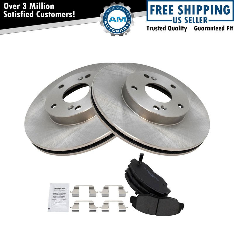 Front Brake Pad & Rotor Kit Semi-Metallic Fits 2002 Honda Accord