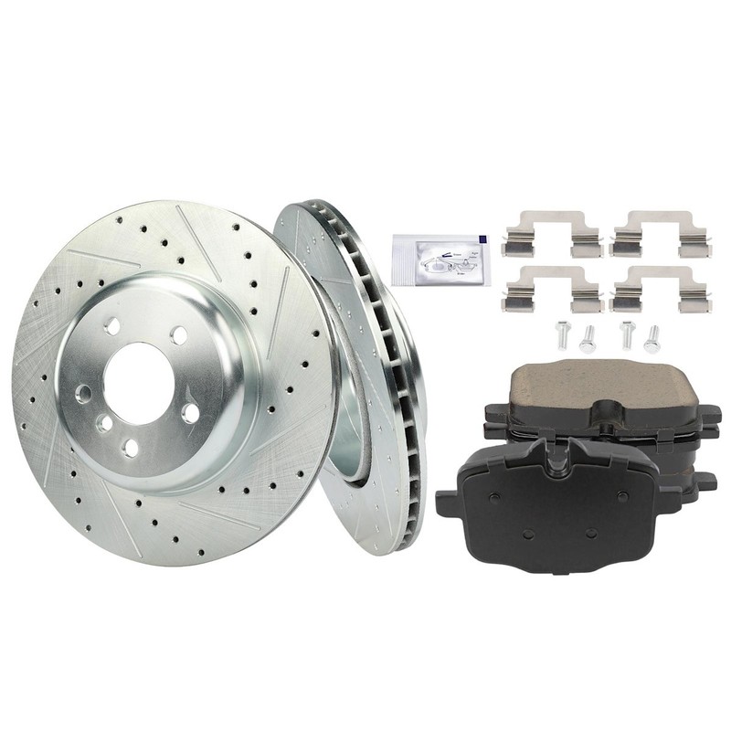 Brake Disc and Pad Kits 2-Wheel Set Rear for 650 550 535 BMW 640i Gran Coupe
