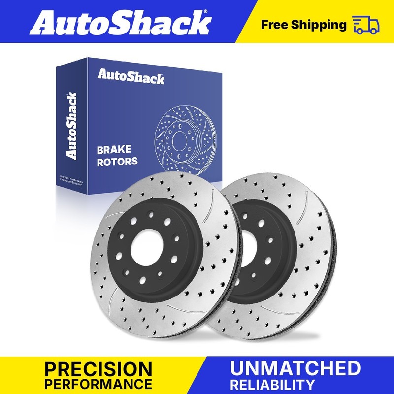 Front Drilled Slotted Brake Rotors for Jeep, Wrangler 2018-2025
