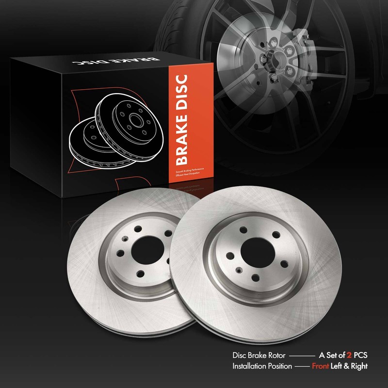 2Pcs 345mm Disc Brake Rotors for Audi Q5 2013-2017 A6 Porsche Macan Front Side gallery