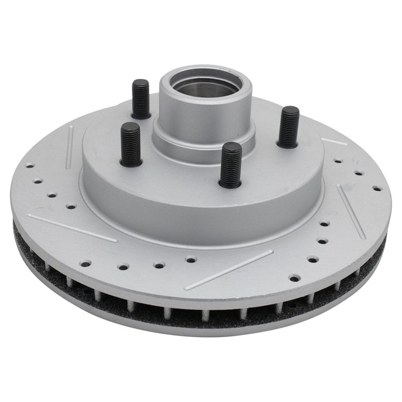 Front Performance Drilled Slotted Brake Rotor Pad & Rear Drum Shoe Kit for Chevy gallery